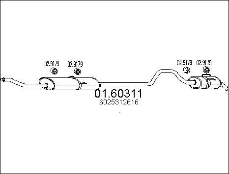 MTS 01.60311 - Глушник вихлопних газів кінцевий autozip.com.ua