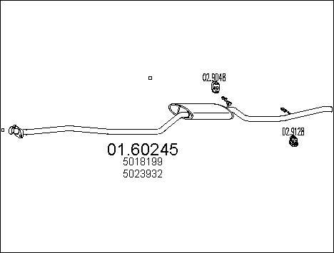 MTS 01.60245 - Глушник вихлопних газів кінцевий autozip.com.ua