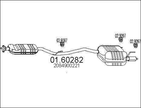 MTS 01.60282 - Глушник вихлопних газів кінцевий autozip.com.ua