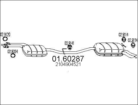 MTS 01.60287 - Глушник вихлопних газів кінцевий autozip.com.ua