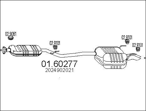 MTS 01.60277 - Глушник вихлопних газів кінцевий autozip.com.ua