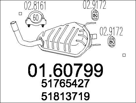 MTS 01.60799 - Глушник вихлопних газів кінцевий autozip.com.ua