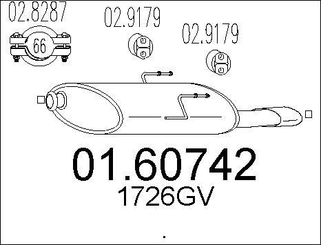 MTS 01.60742 - Глушник вихлопних газів кінцевий autozip.com.ua