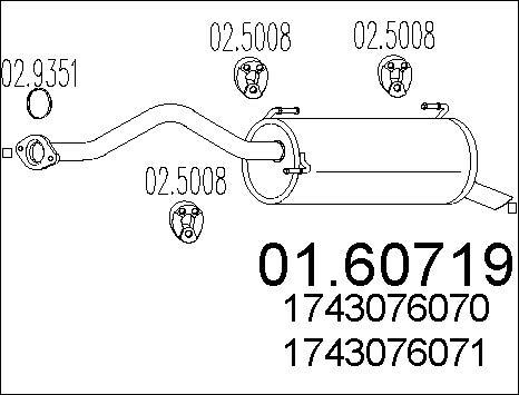 MTS 01.60719 - Глушник вихлопних газів кінцевий autozip.com.ua