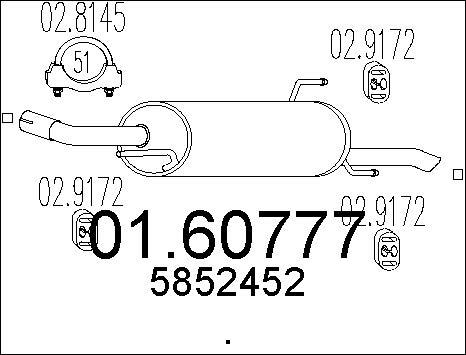 MTS 01.60777 - Глушник вихлопних газів кінцевий autozip.com.ua