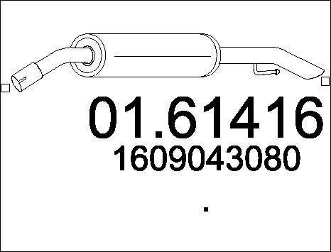 MTS 01.61416 - Глушник вихлопних газів кінцевий autozip.com.ua