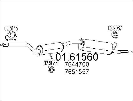 MTS 01.61560 - Глушник вихлопних газів кінцевий autozip.com.ua