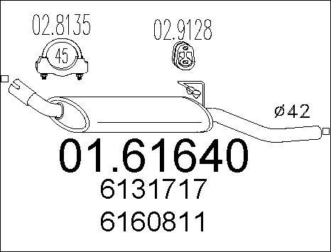 MTS 01.61640 - Глушник вихлопних газів кінцевий autozip.com.ua