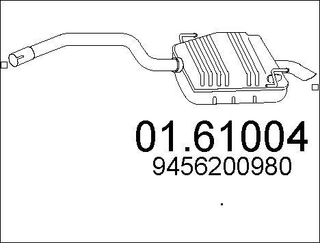 MTS 01.61004 - Глушник вихлопних газів кінцевий autozip.com.ua