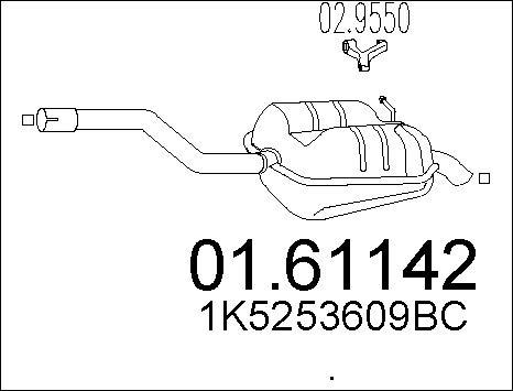MTS 01.61142 - Глушник вихлопних газів кінцевий autozip.com.ua