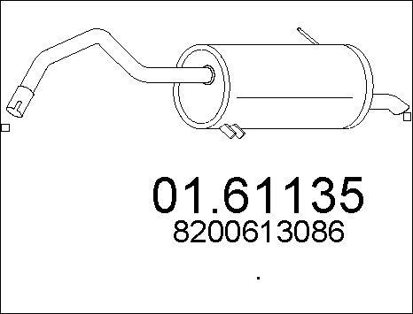 MTS 01.61135 - Глушник вихлопних газів кінцевий autozip.com.ua