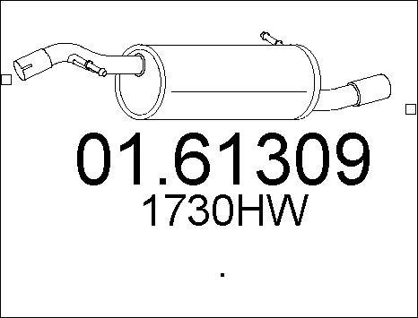 MTS 01.61309 - Глушник вихлопних газів кінцевий autozip.com.ua