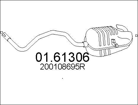 MTS 01.61306 - Глушник вихлопних газів кінцевий autozip.com.ua