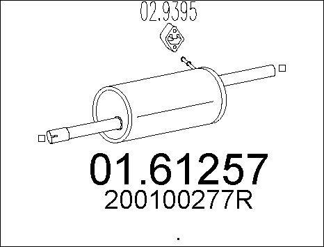 MTS 01.61257 - Глушник вихлопних газів кінцевий autozip.com.ua