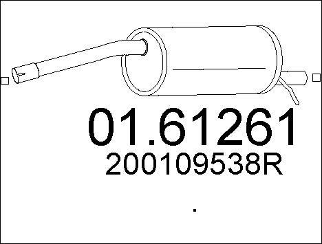MTS 01.61261 - Глушник вихлопних газів кінцевий autozip.com.ua