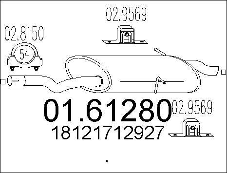 MTS 01.61280 - Глушник вихлопних газів кінцевий autozip.com.ua
