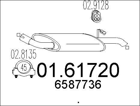 MTS 01.61720 - Глушник вихлопних газів кінцевий autozip.com.ua