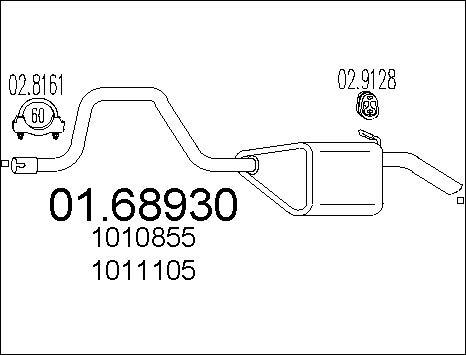MTS 01.68930 - Глушник вихлопних газів кінцевий autozip.com.ua