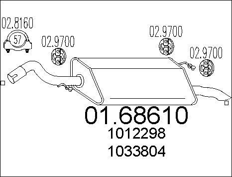 MTS 01.68610 - Глушник вихлопних газів кінцевий autozip.com.ua