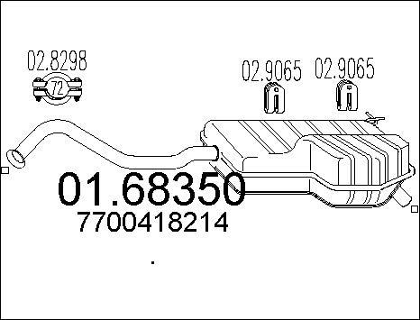 MTS 01.68350 - Глушник вихлопних газів кінцевий autozip.com.ua