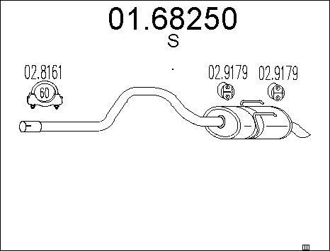 MTS 01.68250 - Глушник вихлопних газів кінцевий autozip.com.ua