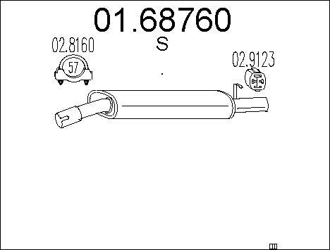 MTS 01.68760 - Глушник вихлопних газів кінцевий autozip.com.ua