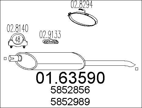 MTS 01.63590 - Глушник вихлопних газів кінцевий autozip.com.ua