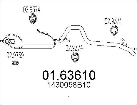 MTS 01.63610 - Глушник вихлопних газів кінцевий autozip.com.ua