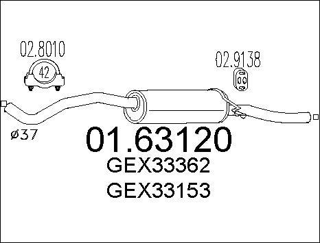 MTS 01.63120 - Глушник вихлопних газів кінцевий autozip.com.ua