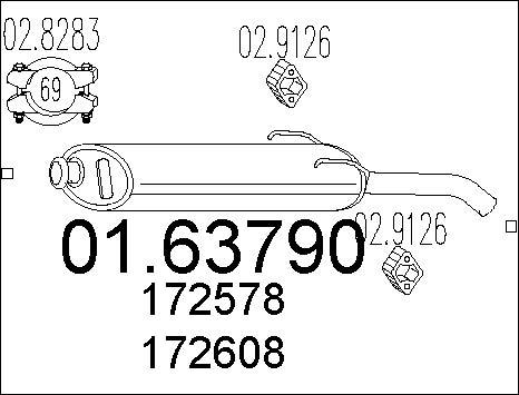 MTS 01.63790 - Глушник вихлопних газів кінцевий autozip.com.ua