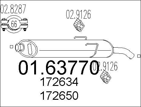 MTS 01.63770 - Глушник вихлопних газів кінцевий autozip.com.ua