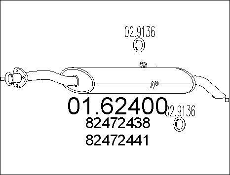 MTS 01.62400 - Глушник вихлопних газів кінцевий autozip.com.ua