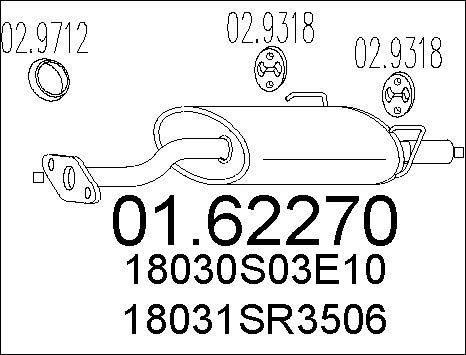 MTS 01.62270 - Глушник вихлопних газів кінцевий autozip.com.ua