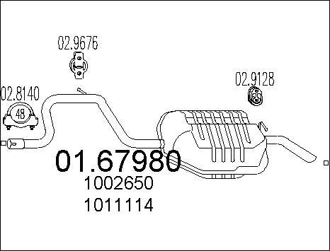 MTS 01.67980 - Глушник вихлопних газів кінцевий autozip.com.ua