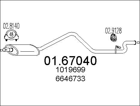 MTS 01.67040 - Глушник вихлопних газів кінцевий autozip.com.ua