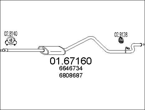 MTS 01.67160 - Глушник вихлопних газів кінцевий autozip.com.ua