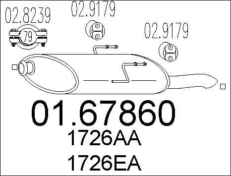 MTS 01.67860 - Глушник вихлопних газів кінцевий autozip.com.ua