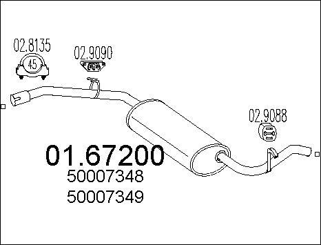 MTS 01.67200 - Глушник вихлопних газів кінцевий autozip.com.ua