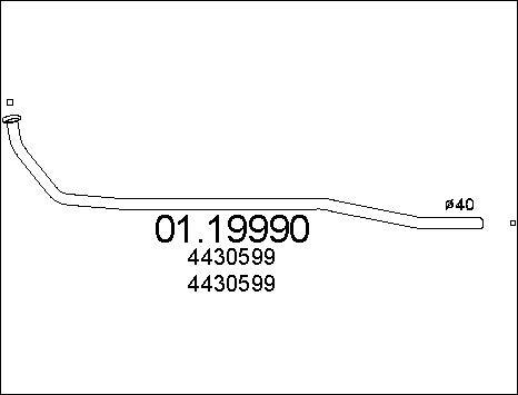 MTS 01.19990 - Труба вихлопного газу autozip.com.ua