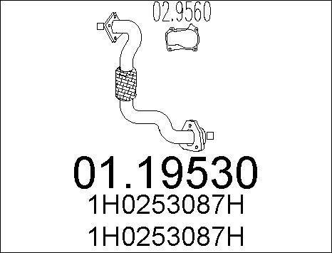 MTS 01.19530 - Труба вихлопного газу autozip.com.ua