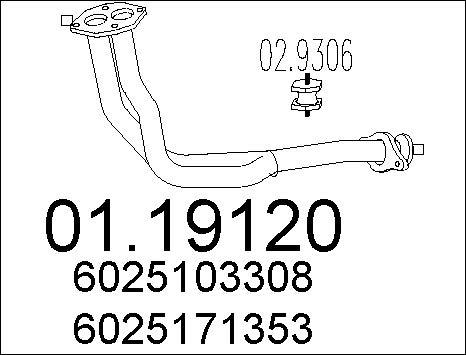 MTS 01.19120 - Труба вихлопного газу autozip.com.ua