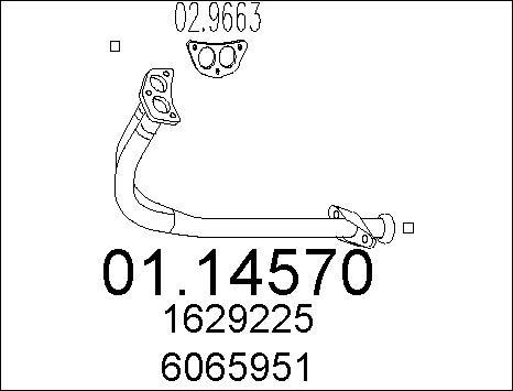 MTS 01.14570 - Труба вихлопного газу autozip.com.ua