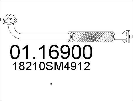 MTS 01.16900 - Труба вихлопного газу autozip.com.ua