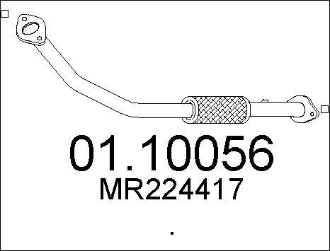 MTS 01.10056 - Труба вихлопного газу autozip.com.ua