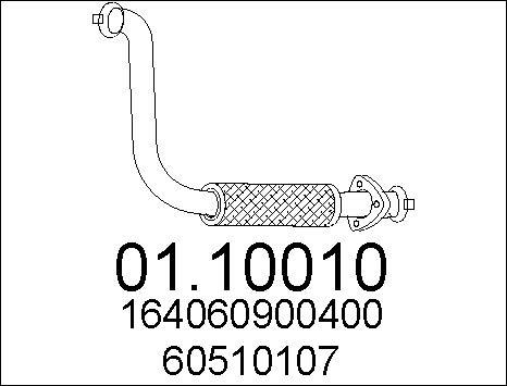 MTS 01.10010 - Труба вихлопного газу autozip.com.ua