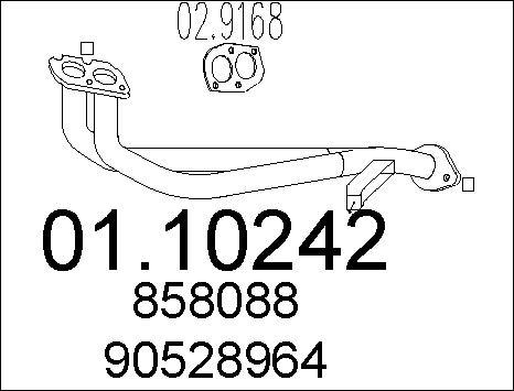 MTS 01.10242 - Труба вихлопного газу autozip.com.ua