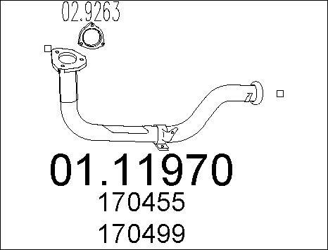 MTS 01.11970 - Труба вихлопного газу autozip.com.ua