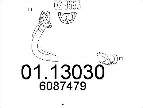 MTS 01.13030 - Труба вихлопного газу autozip.com.ua