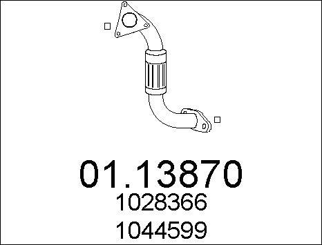 MTS 01.13870 - Труба вихлопного газу autozip.com.ua