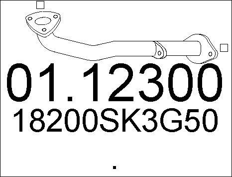 MTS 01.12300 - Труба вихлопного газу autozip.com.ua